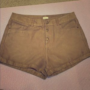 High-waisted suede Hollister shorts. Gently used.